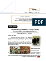 The Journey of Philippine Literature: From Precolonial To Contemporary Period