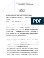 Carta Simple: Estudio Juridico Trujillo & Huerta Abogados Asociados