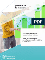 Estadística y Pronósticos para La Toma de Decisiones: Regresión Lineal Simple y Regresión Lineal Múltiple