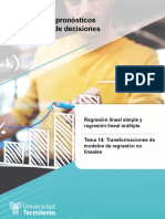 Estadística y Pronósticos para La Toma de Decisiones: Regresión Lineal Simple y Regresión Lineal Múltiple