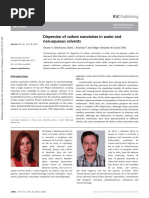Dispersion of Carbon Nanotubes in Water and Non-Aqueous Solvents