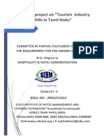 A Research Project On "Tourism Industry in Queen of Hills in Tamil Nadu"