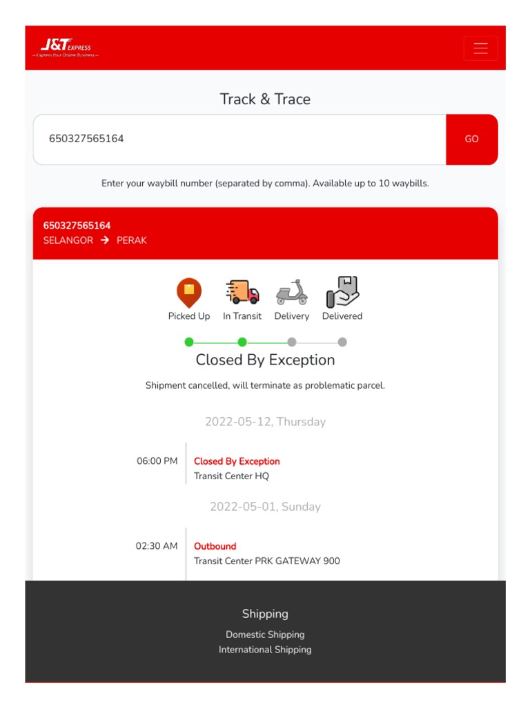 Track Your Parcel With J T Parcel Delivery Services J T Express