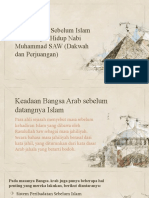 Bangsa Arab Sebelum Islam Dan Riwayat Hidup Nabi Muhammad SAW (Dakwah Dan Perjuangan)