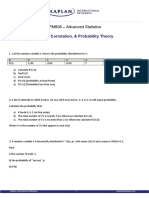 Minitest: Regression, Correlation, & Probability Theory: PM608 - Advanced Statistics