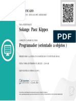 Solange Paez Kippes: Certificado