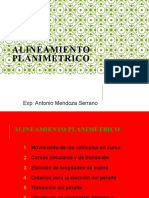 Alineamiento planimétrico y peralte