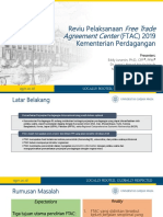 Free Trade Agreement Center: Reviu Pelaksanaan (FTAC) 2019 Kementerian Perdagangan