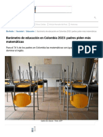 Barómetro de Educación en Colombia 2023: Padres Piden Más Matemáticas