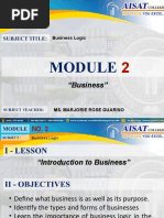 Module 2 - Introduction To Business