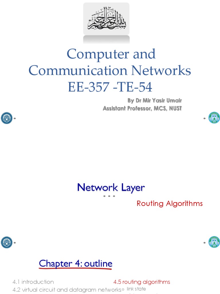 Lec 4 Network Layer V Routing Algorithms PDF Routing