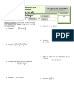 Examen de Algebr2do