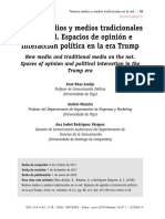 Nuevos Medios y Medios Tradicionales en La Red. Espacios de Opinión e Interacción Política en La Era Trump