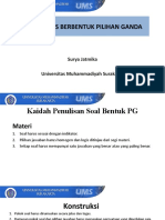 Tes Tertulis Berbentuk Pilihan Ganda: Surya Jatmika Universitas Muhammadiyah Surakarta