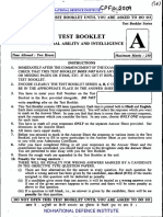 Test Booklet: (No Vou Oo So) p96569