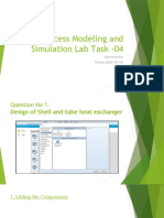 Process Modeling and Simulation Lab Task - 04: Submitted By: Fatima (2020-CH-35)