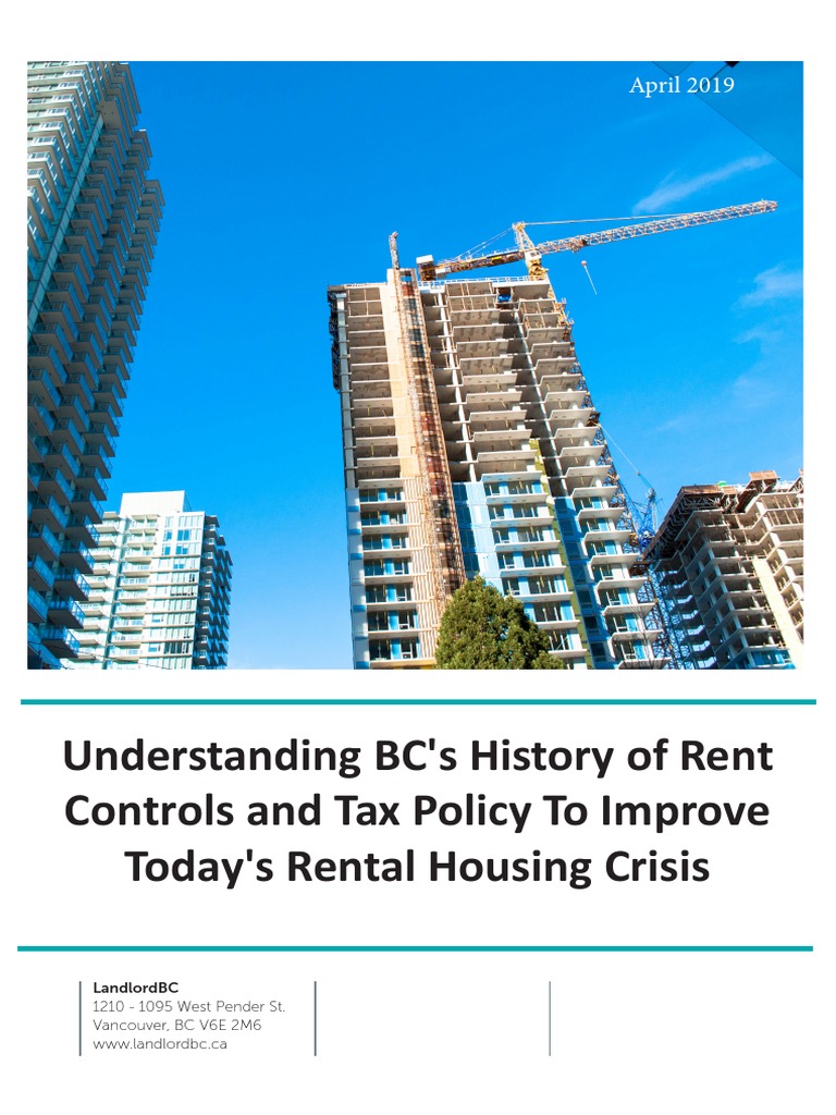 Understanding BC's History of Rent Controls and Tax Policy To Improve