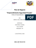 Plan de Negocio "Emprendimiento Seguridad Privada"