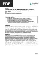 AU2019 - SD322695 - Exploring Python Nodes in Dynamo