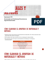 Materiales Y Métodos: Seminario VII Doctorado en Problemas Económicos Agroeindustriales