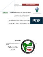 Ciclo 2023 - 2024: Unidad Medica de Alta Especialidad No 14 "