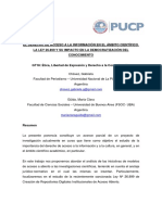 El Derecho de Acceso A La Información en El Ámbito Científico. La Ley 26.899 Y Su Impacto en La Democratización Del Conocimiento