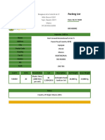 Packing List BIO-BGI002 PDF