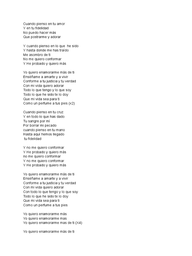 Perfume A Tus Pies Letra | PDF