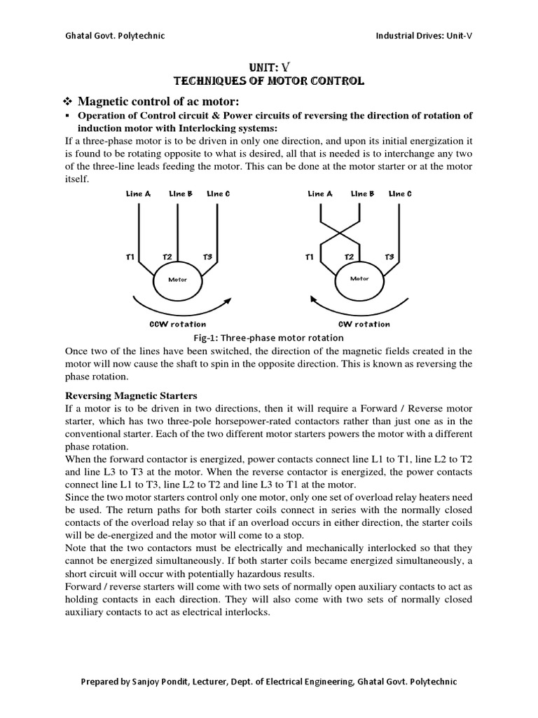 AC Motor Control Techniques Explained | PDF | Electric Motor | Relay