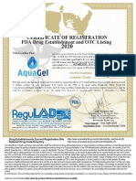 Certificado - AQUA GEL - KDR - 04062020