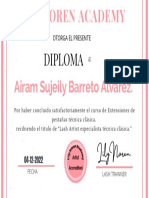 Diploma: Airam Sujeily Barreto Alvarez