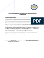 Solicitud de Permiso para Aplicación de Instrumento