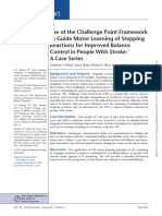 Use of The Challenge Point Framework To Guide Motor Learning of Stepping Reactions For Improved Balance Control in People With Stroke: A Case Series