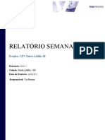 Relatório Semanal V-1B: Projeto: UFV Santa Adélia 1B