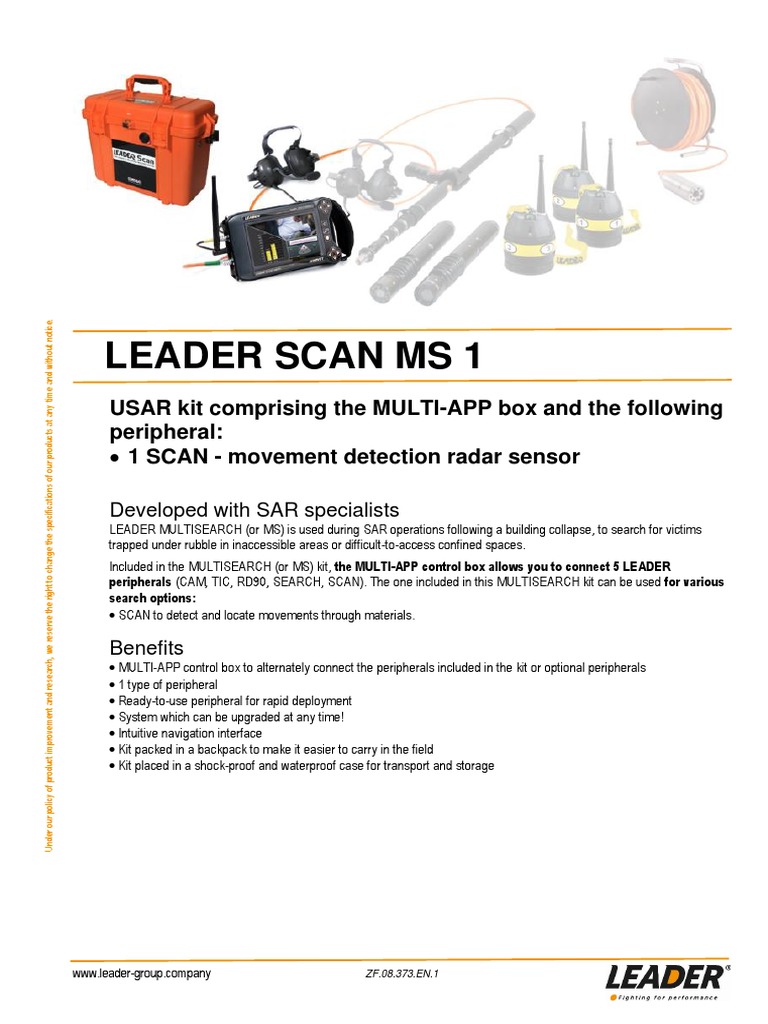 Leader Multi-Search Kit Overview | PDF | Battery Charger | Lithium Ion ...