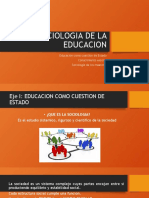 Sociología de la educación: Estado y escuela