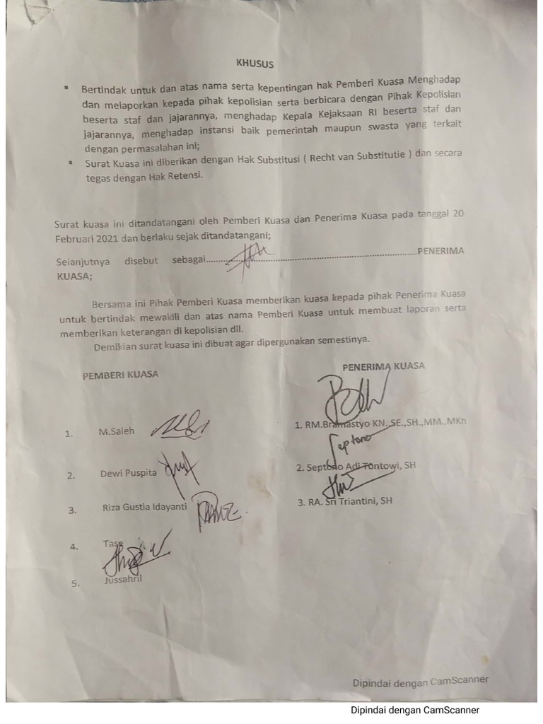 Contoh Surat Kuasa | PDF