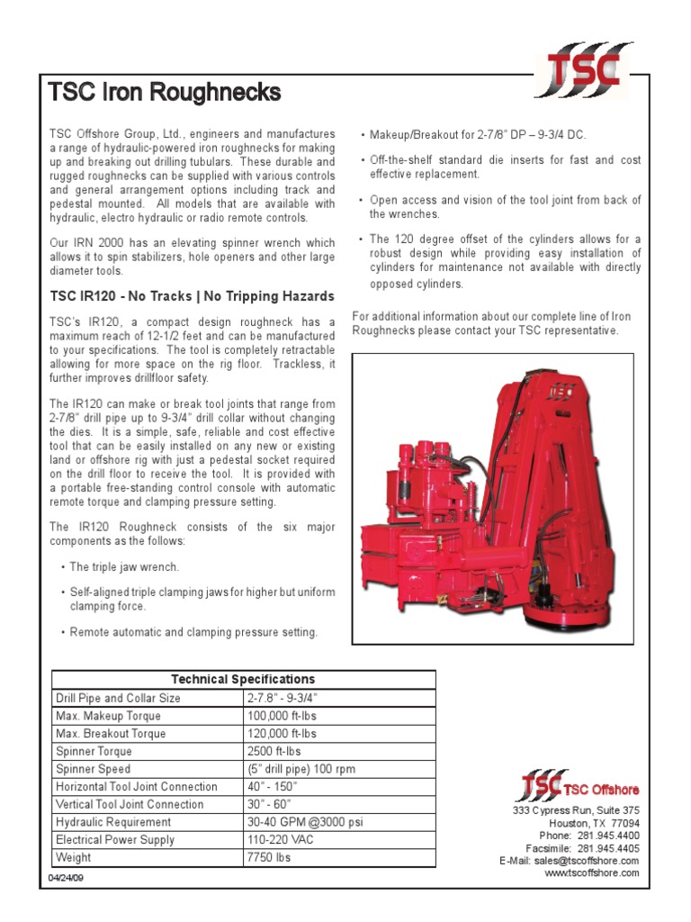 TSC - Iron Roughneck | PDF | Drill | Pipe (Fluid Conveyance)