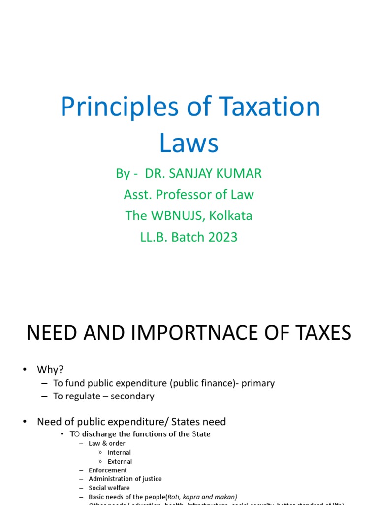 Revised PPT On Tax Batch 2023 March 11 2022 PDF Taxes