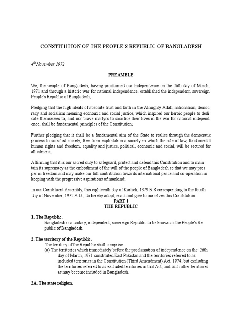 Bangladesh constitution summary download free pdf pardon