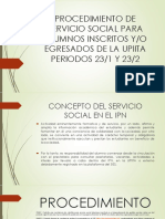 Procedimiento Servicio Social para Alumnos Inscritos y Egresados 23-1 y 23-2