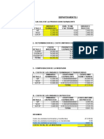 Calculo costo producción departamento I