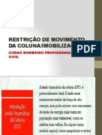 Restrição de Movimento Da Coluna/Imobilizações: Curso Bombeiro Profissional Civil