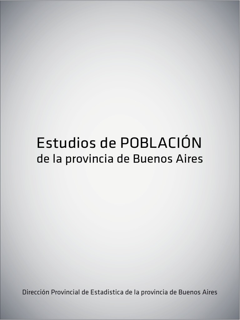 Poblacion 1 PDF Estadísticas Buenos Aires