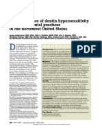 The Prevalence of Dentin Hypersensitivity in General Dental Practices in The Northwest United States