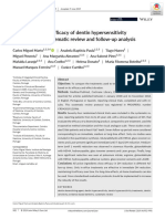 Evaluation of The Efficacy of Dentin Hypersensitivity Treatments-A Systematic Review and Follow Up Analysis