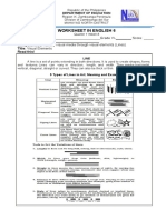 ENGLISH WORKSHEET Grade 6 WEEK 8