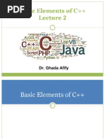 (C++) Lec 2 Basic Elements of C++