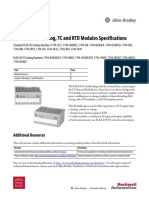 1794 FLEX I/O Analog, TC and RTD Modules Specifications: Technical Data