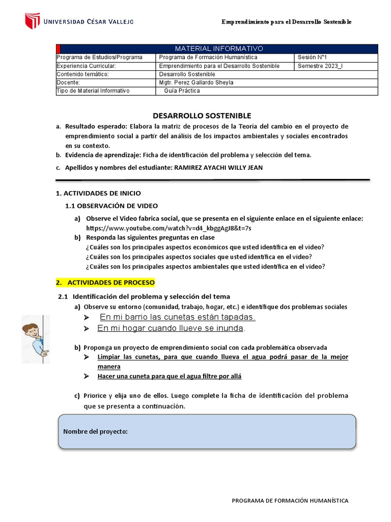 Emprendimiento Social y Sostenible 2023 | PDF | Iniciativa empresarial ...